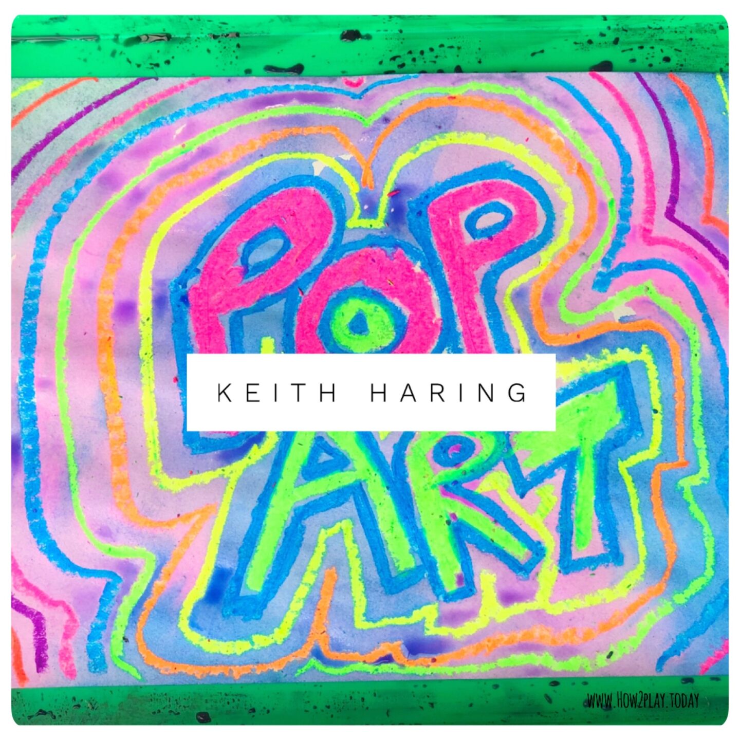Keith Haring, a famous artist, is primarily known for solid, bold lines with vibrant colors.  His vibrant artwork tells of friendship, fun, and acceptance. Today we're creating interactive ways to think about Pop Art while learning about Keith Haring