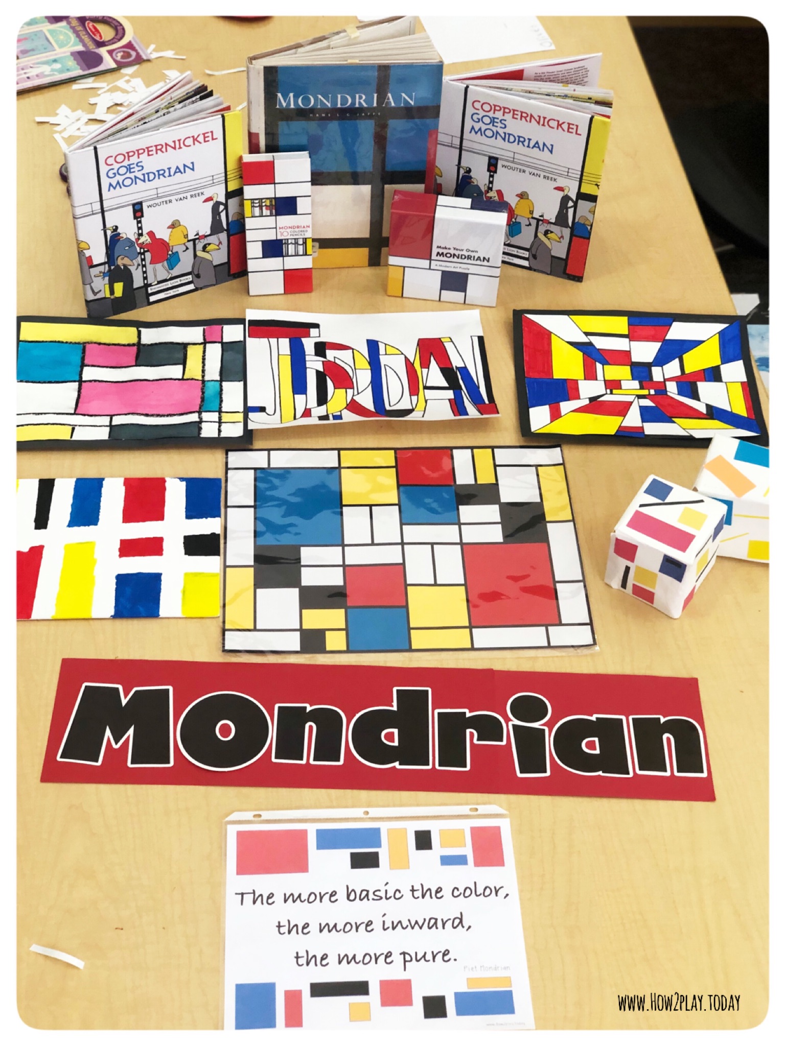 Creating ways to think about abstract art while learning about Piet Mondrian