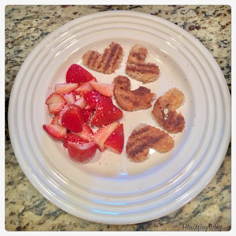 Valentine snacks are easy to make and add some fun to your loved ones. Heart shaped cookie cutter makes toast into a fun treat.