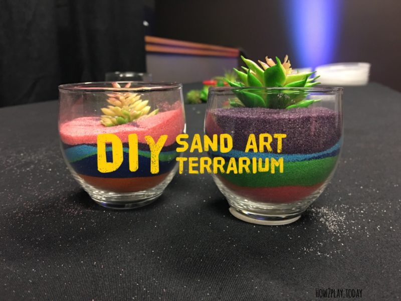 DIY Sand Art Terrarium: Make this modern and vivid terrariums with colored sand. Perfect simple craft for all ages