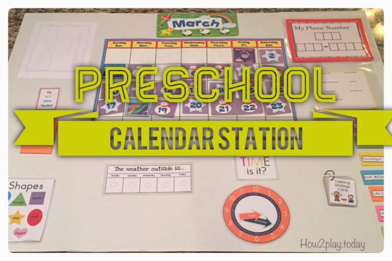 Preschool calendar is great for circle time, homeschooling, and can also be used for older kids as a homework station. This DIY calendar is movable and lightweight so you can take it all around your home or classroom. It could also be attached to a wall using velcro.