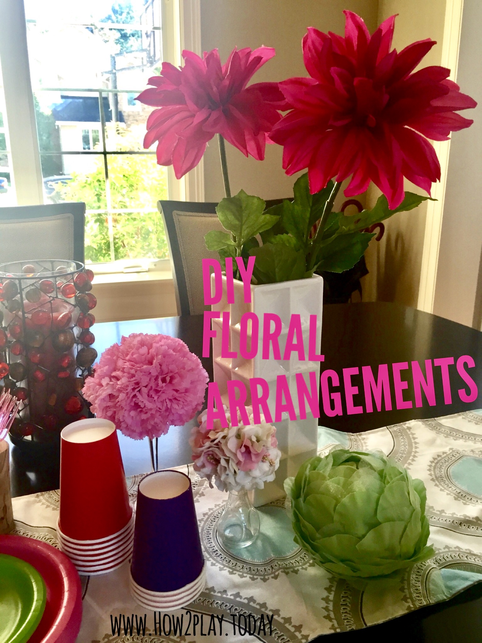 DIY flower arrangements for your home, office or MOPS group.
