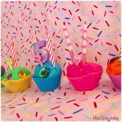 Birthday Play-dough Invitation. Encourage creativity and play while making pretend birthday cupcakes.