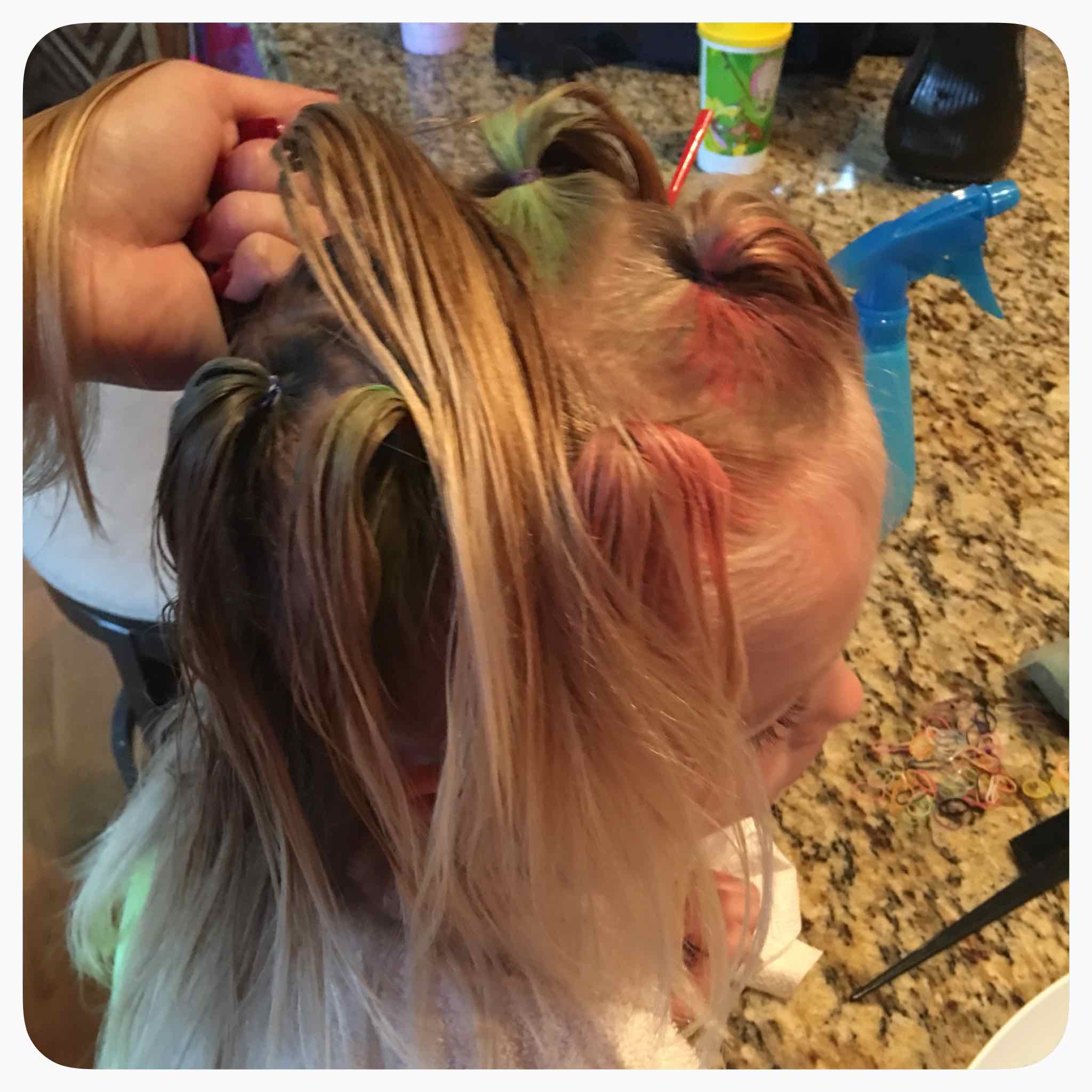 Crazy Hair Day: back to school means lots of spirit days. Here is a simple way to create crazy hair and doesn't take too long.