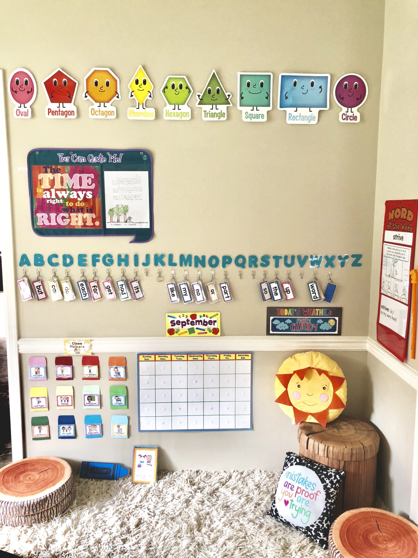 Homeschool circle time set up. With all students schooling from home, here is a quick tutorial on how to setup a great educational space.