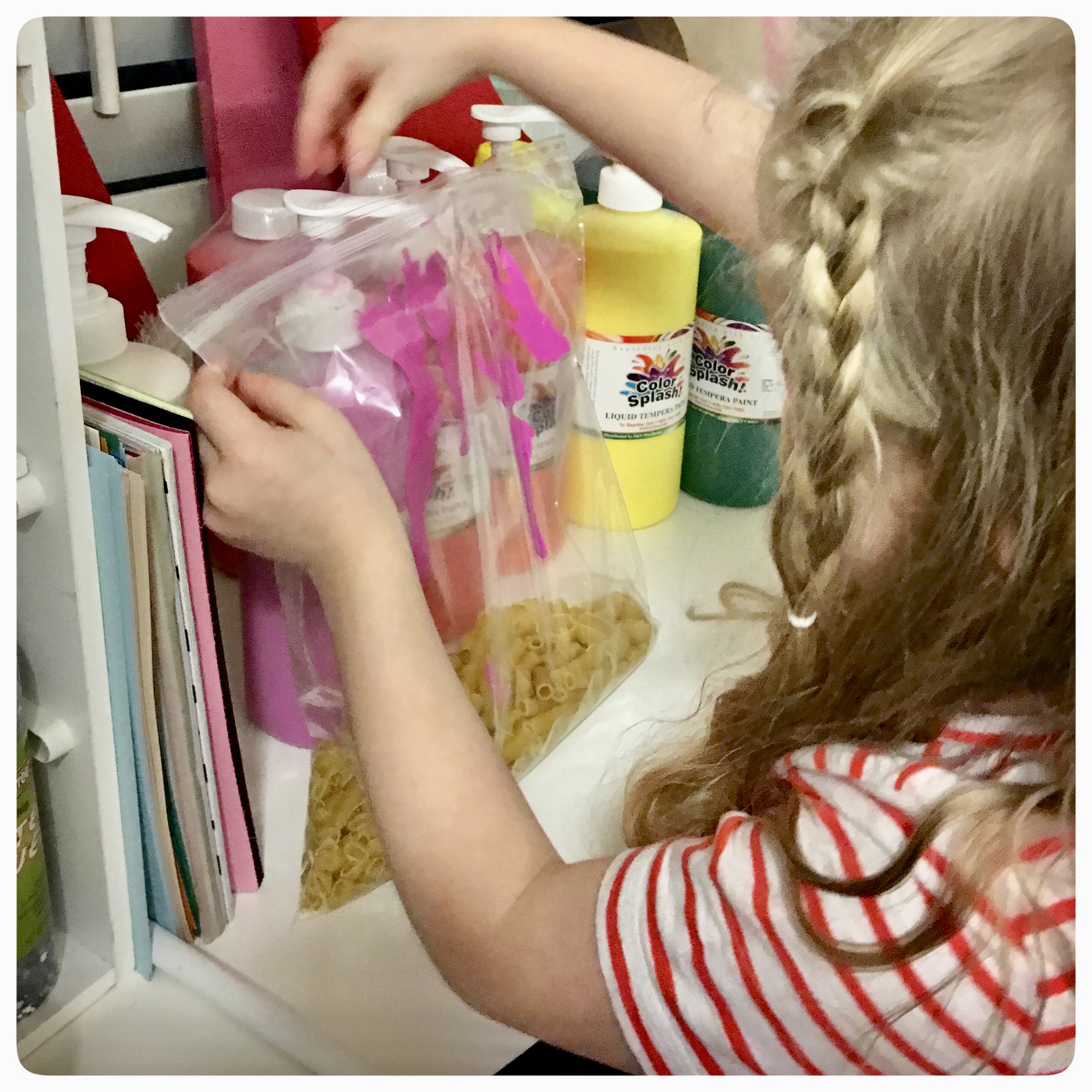 Come create a valentine's day themed sensory bin for your children.  Sensory bins allow children to safely explore the world around them and experience different textures.  Great for home or the classroom. 