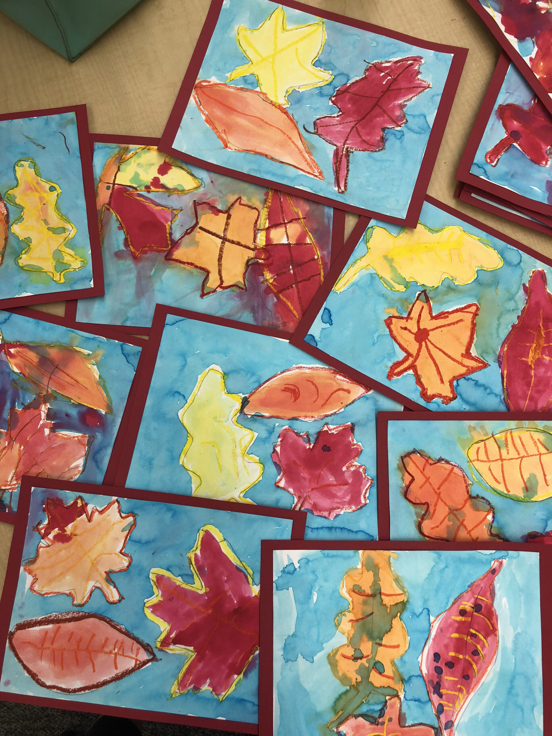 Falling Leaves: Creating ways to explore Autumn while learning about Parts of a Leaf and Warm Colors (Red, Orange, Yellow)