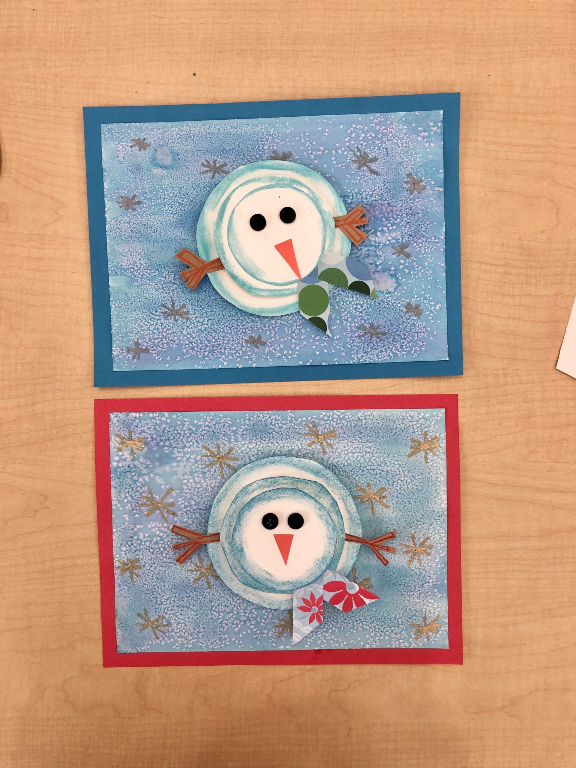 Learning about snowman Perspective Art while create a fun Winter Scene and an Adorable snowman.
